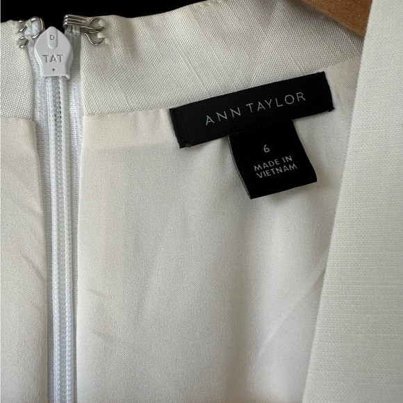 Ann Taylor White and Tan Midi Dress - Picture 4 of 4